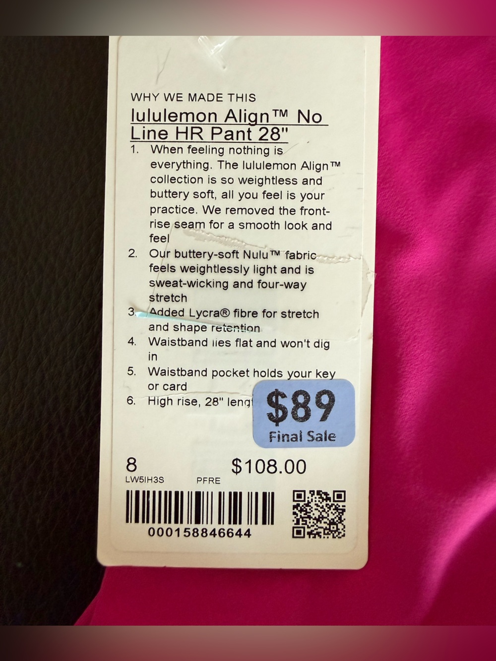 lululemon Align No Line High-Rise Pant 28" - Picture 2 of 4